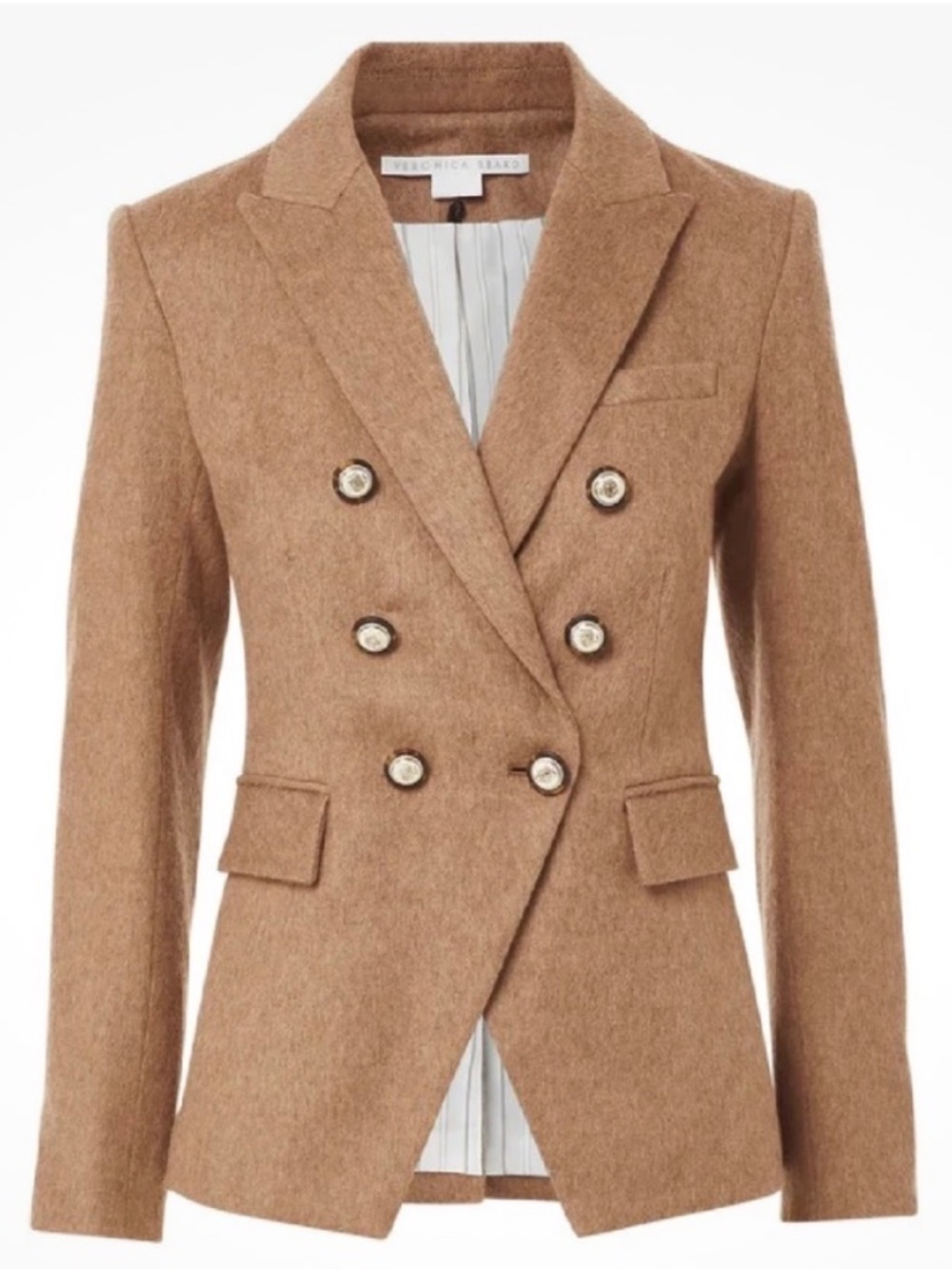 Veronica Beard Dickey Jacket Miller Taupe Wool Blazer Size 12